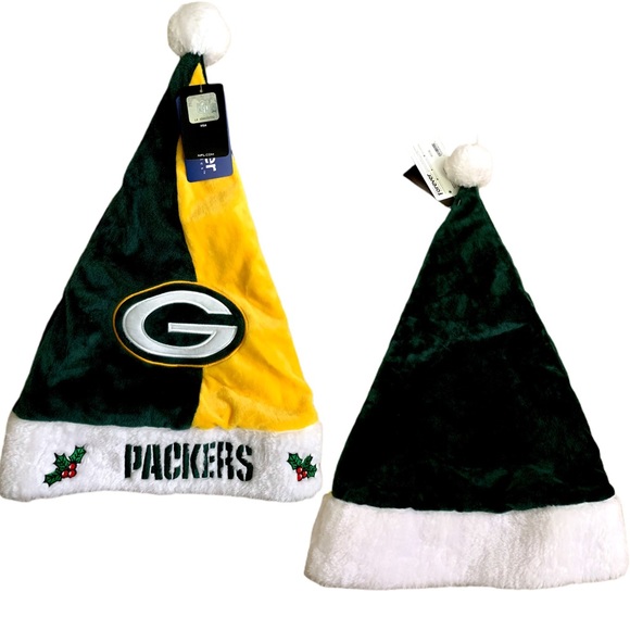 NFL PACKERS SANTA HAT NWT / 1 LEFT - Picture 4 of 8